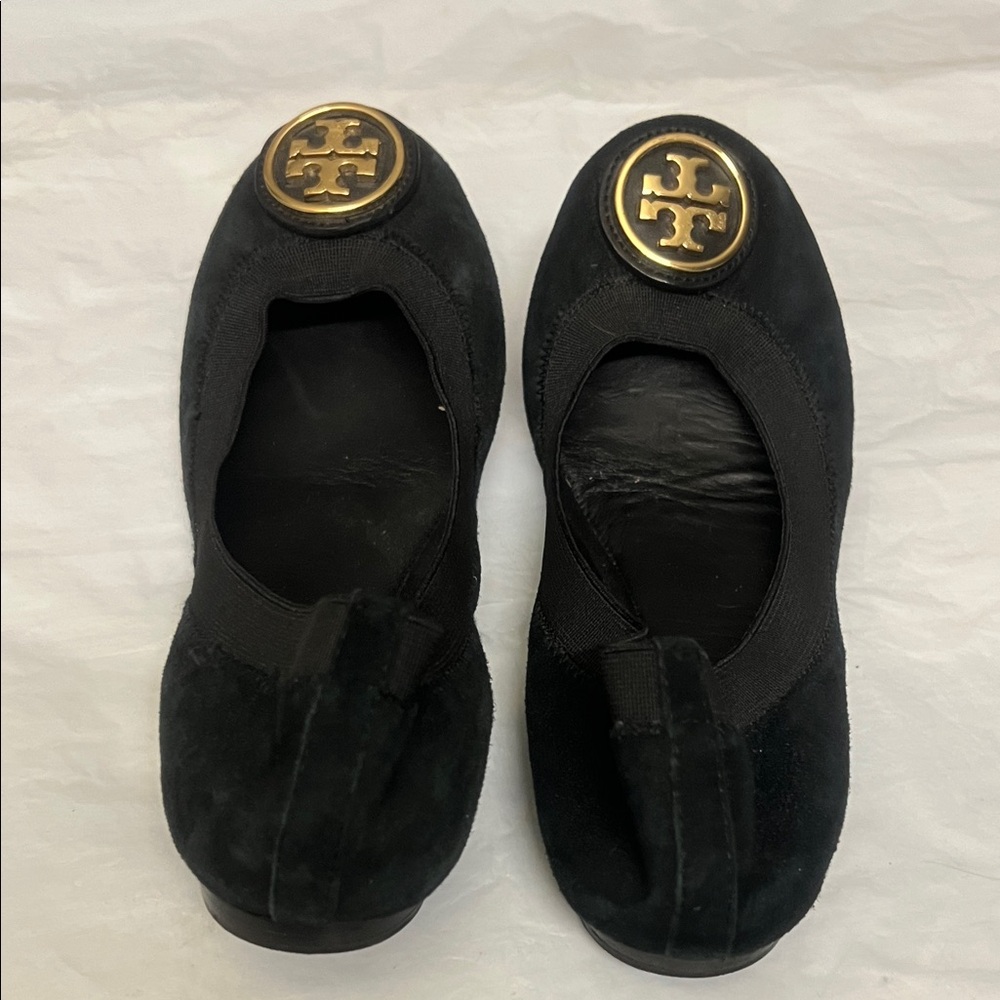 Tory Burch Black Kids Slippers with Gold Logo
